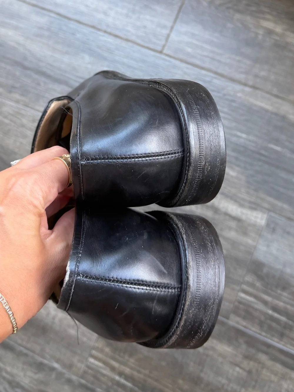 FERRAGAMO MEN'S BLACK LEATHER LOAFER SHOES MSRP $940